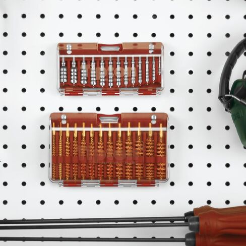 Tipton 26-Piece Ultra Cleaning Jag and Best Bore Brush Set in Caliber Labeled Storage Case for Firearm Cleaning, Maintenance,red/ bronze in Kuwait