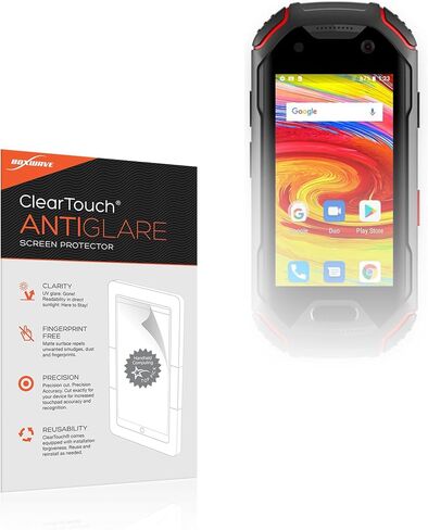 واقي شاشة BoxWave متوافق مع Unihertz Atom - ClearTouch مضاد للوهج (عبوتان)، غلاف غشاء غير لامع مضاد لبصمات الأصابع لـ Unihertz Atom in Kuwait