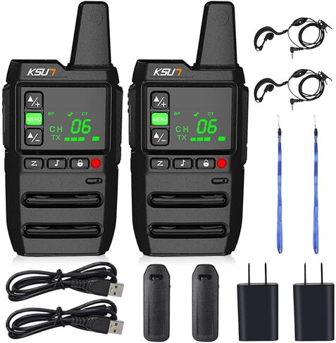 Long Range Walkie Talkies Waterproof, 2 Pack Rechargeable Two Way Radios Adults USB Charging Battery Portable for Outdoor Hunting Camping Hiking Off Roading Accessories GZ20 in Kuwait