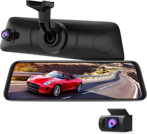 AUTO-VOX V5PRO 1080P 9.35'' OEM Rear View Mirror Camera, Full Laminated Ultrathin Touch Screen Mirror Dash Cam Front and Rear with No Glare, Super Night Vision Car Backup Camera Mirror in Kuwait