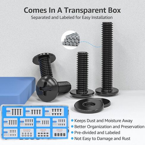 MOUNTUP Universal TV Mounting Hardware Kit Fits Most LED LCD OLED 4K TVs, Includes M4 M5 M6 M8 TV Screws, Spacers, Washers, and Concrete Wall Anchors for TV/Monitor Mounting up to 80 inches, MU0041 in Kuwait