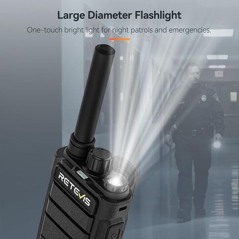 Retevis RB26 3 وات راديو ثنائي الاتجاه طويل المدى، أجهزة اتصال لاسلكية GMRS مع سماعة أذن ومجموعة ميكروفون، أجهزة راديو ثنائية الاتجاه قابلة لإعادة الشحن طويلة المدى، لأعمال بناء أمن المدرسة (10 عبوات) in Kuwait