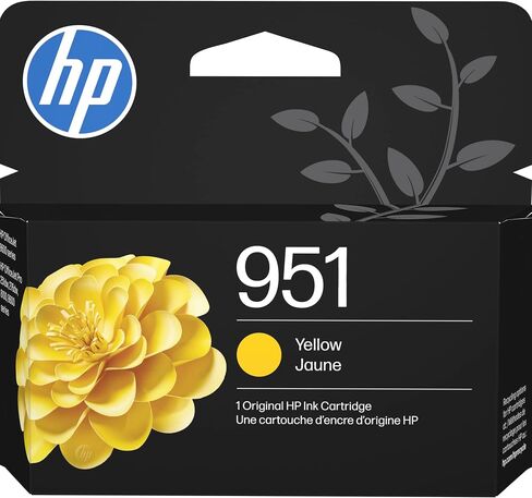 HP 951 Yellow Ink Cartridge | Works with OfficeJet 8600, OfficeJet Pro 251dw, 276dw, 8100, 8610, 8620, 8630 | Eligible for Instant Ink | CN052AN in Kuwait