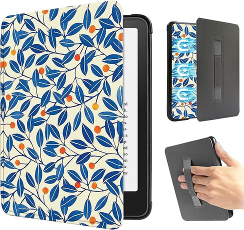 SCSVPN Case for 6.8'' Kindle Paperwhite 11th Generation 2021 Release and Kindle Paperwhite Signature Edition - Slim Durable Fabric Cover with Stand, Hand Strap, Card Slot, Auto Wake/Sleep - Pink in Kuwait