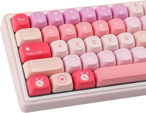 مجموعة أغطية مفاتيح TYRIXKI PBT اللطيفة كيتي كات 140 مفتاحًا صبغ التسامي MOA أغطية مفاتيح شخصية لـ Cherry Gateron MX Swithes لوحات المفاتيح الميكانيكية in Kuwait