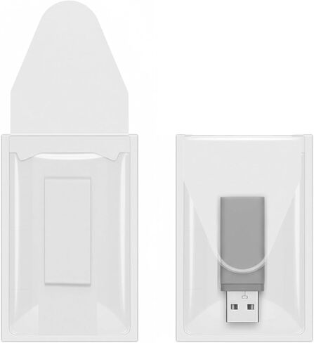 Professional USB Drive Adhesive Pockets | Transparent Self-Adhesive Storage Sleeves | Universal Flash Drive Holders | Stick-On Pouches for Organizing Tech Accessories | 10 Pack in Kuwait