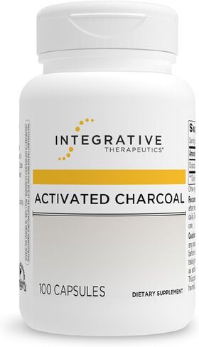 Integrative Therapeutics Activated Charcoal - Gluten Free - Dairy Free - 100 Capsules in Kuwait