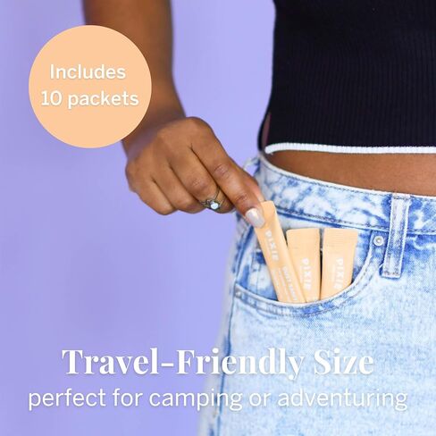 Pixie Cup Dust Menstrual Cup Sterilizer - Menstrual Disc Sterilizer + Kill 99.9% of Germs with Period Cup Cleaner - Just add Water - Portable Travel Solution in Kuwait