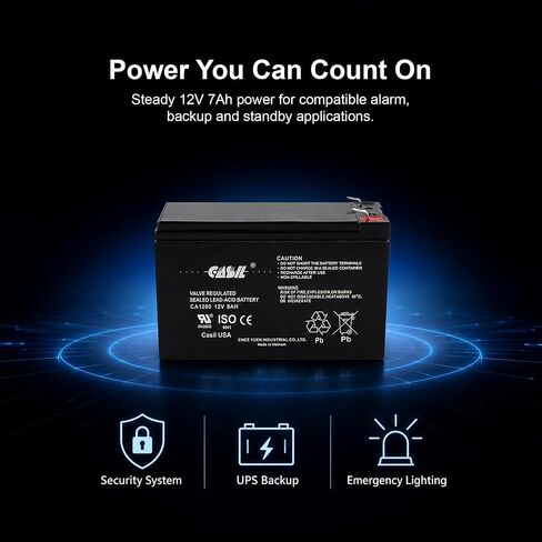 Casil APC Back-UPS ES 750 Replacement Battery CA1280 12v 8ah in Kuwait
