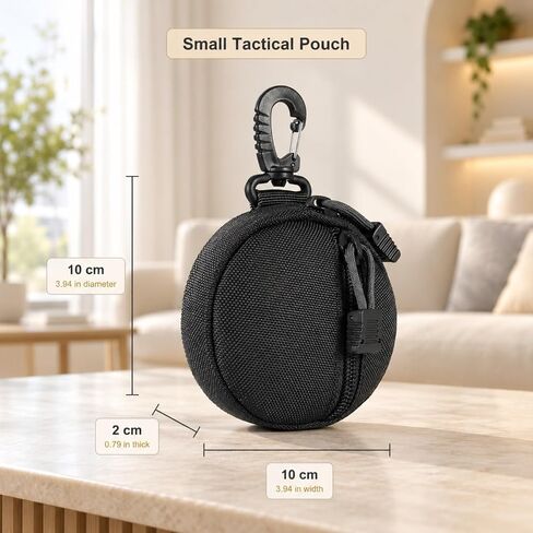 Small Tactical EDC Pouch, 1000D Nylon Round MOLLE Pod for Men in Kuwait