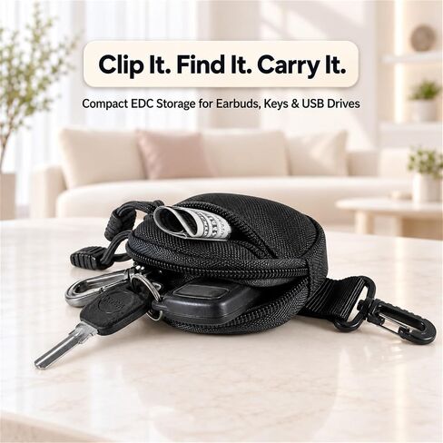 Small Tactical EDC Pouch, 1000D Nylon Round MOLLE Pod for Men in Kuwait