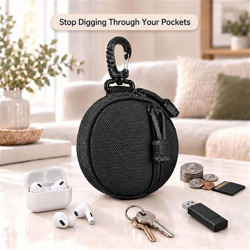 Small Tactical EDC Pouch, 1000D Nylon Round MOLLE Pod for Men in Kuwait