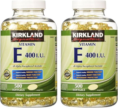 KIRKLAND Signature Vitamin E 180mg., 500 Softgels (4 Pack) in Kuwait