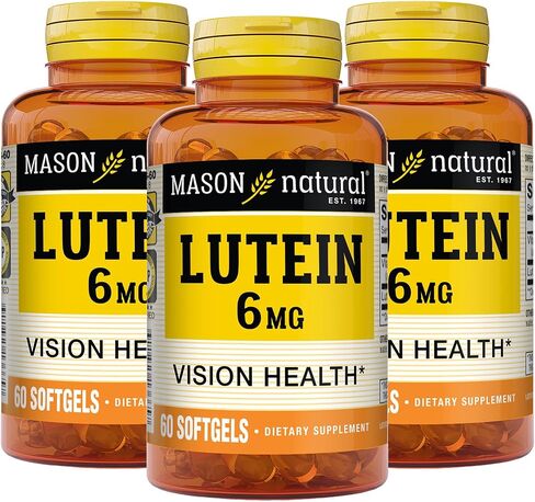MASON NATURAL Lutein 6 mg with Vitamin E - Healthy Vision and Eye Function, Supports Eye Health, 60 Softgels (Pack of 3) in Kuwait