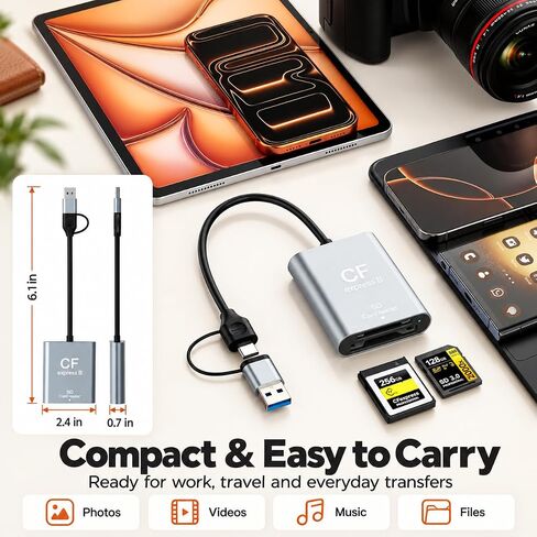 SD Card Reader USB Hub 3.0,8 in 2 Multi Memory Card Reader for SD TF CF XD MS Micro SD Card USB C Card Reader 8 Port for SDXC SDHC CFI Micro SDXC/SDHC MS MMC UHS-I,for Windows/Mac/Linux/Android in Kuwait