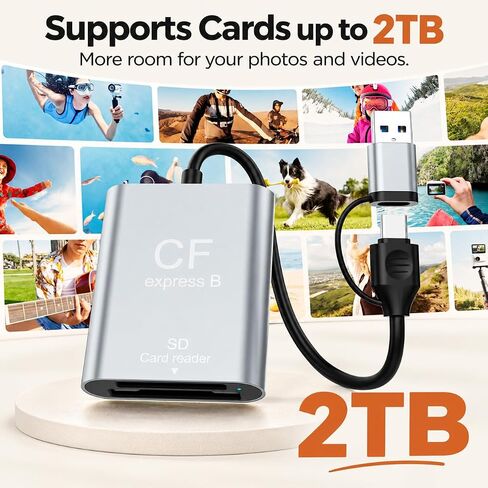 SD Card Reader USB Hub 3.0,8 in 2 Multi Memory Card Reader for SD TF CF XD MS Micro SD Card USB C Card Reader 8 Port for SDXC SDHC CFI Micro SDXC/SDHC MS MMC UHS-I,for Windows/Mac/Linux/Android in Kuwait