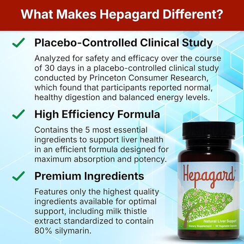 Hepagard - Natural Liver Support Supplement Capsule with N-Acetyl Cysteine (NAC) - Non-GMO, Gluten-Free in Kuwait