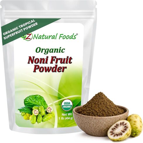 Organic Noni Fruit Powder - Queen of Health Plants Superfood Supplement - Mix in Juice, Drinks, Shakes, Smoothies, Recipes - Raw, Vegan, Non-GMO - 1 lb in Kuwait