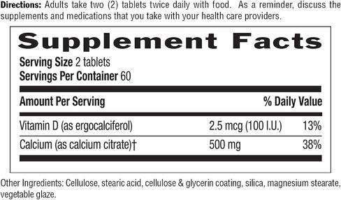Country Life Calcium Citrate with Vitamin D, 120 Tablets, Certified Gluten Free, Certified Vegan, Certified Halal, Non-GMO Verified in Kuwait