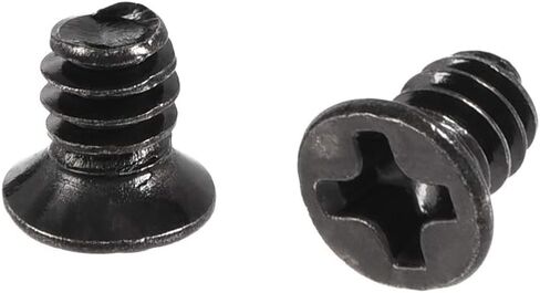 uxcell #6-32 x 15/64" Phillips Flat Head Screws Fastener Black for Laptop PC TV Fan Switch 60pcs in Kuwait