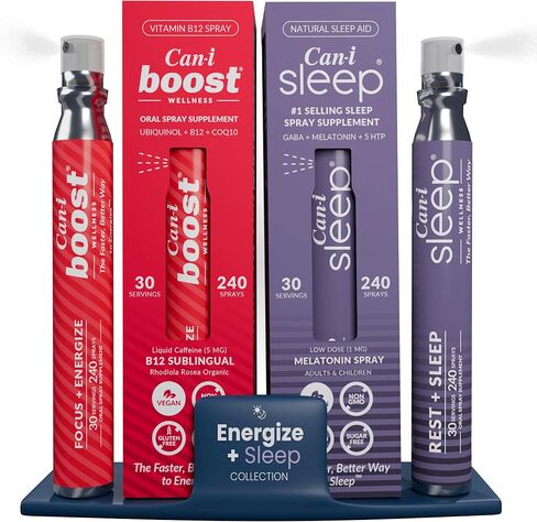 Sleep + Rest Can-i Sleep Fast Acting Oral Spray - Natural Sleep Support with Melatonin, GABA, and 5-HTP - Advanced Multivitamin Formula for Restful Sleep in Kuwait