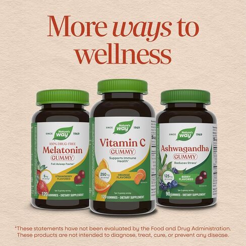 Nature's Way Vitamin C Gummies for Immune Support*, Orange Flavored, 250 mg, 120 Gummies in Kuwait