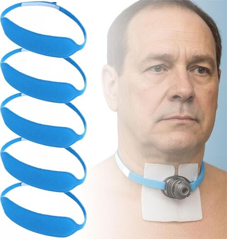 Tracheostomy Tube Holder Belt - Disposable Trach Ties Neckband for Laryngectomy, Individually Packaged, 5 Pcs in Kuwait
