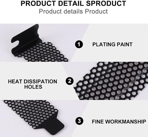 Black Decor 40 pcs Mesh Bracket Slot Parts Steel Covers Metal for Blank Expansion Block Gaming Vented Filter Cover I Ventilation Hard Components Blanking Computer Case Tablet Holder in Kuwait