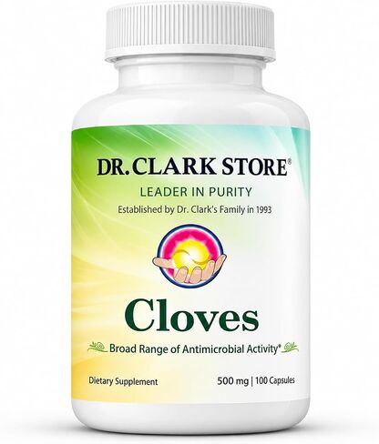 Dr Clark Cloves Healthcare Supplement - Natural Digestive Health, 500 mg, 100 Pure Gelatin Capsules in Kuwait