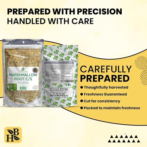 Herb To Body Premium Marshmallow Root | Culinary Grade | Herbal Tea Blend Essential | Cut & Sifted 4oz in Kuwait