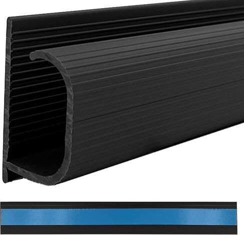 Electriduct Large J Channel Cable Raceway Self Adhesive Desk Cord Organizer and Wire Manager for Computer, Gaming and Entertainment Centers - Brown - 48" (4 Feet) in Kuwait