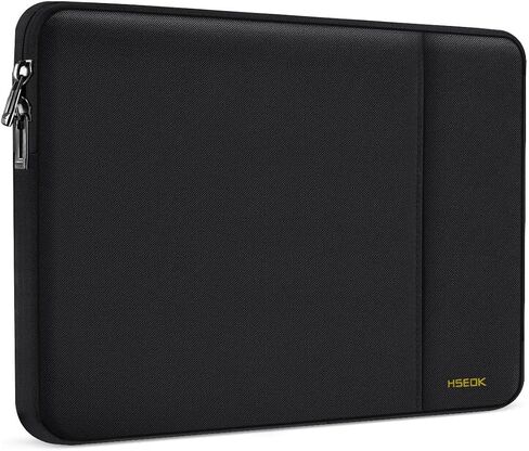 Hseok Laptop Case 15.6 Inch Sleeve, Shockproof Protective Water Repellent with Accessory Pocket,Compatible with Mac Pro 16 inch 2025-2019, Sleeve Bag for Most 15 15.6 16 Notebooks,Black&Red in Kuwait