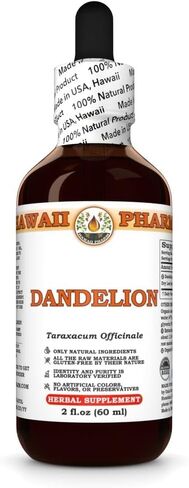 HawaiiPharm Dandelion Liquid Extract, Dandelion (Taraxacum Officinale) Leaf Powder Tincture Supplement 2 oz in Kuwait