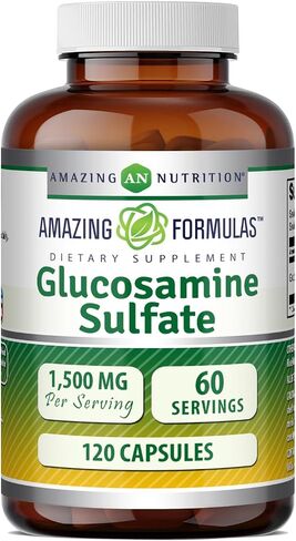 Amazing Formulas Glucosamine Sulfate 1500 mg 240 Capsules Supplement | Non-GMO | Gluten Free | Made in USA in Kuwait