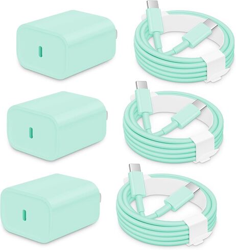 <2 حزمة> شاحن iPhone 15، شاحن iPad مع كابل شاحن سريع 6 أقدام USB C إلى C متوافق مع iPhone 15/15 Plus/15 Pro/15 Pro Max/iPad Pro 12.9,11 بوصة، iPad Air 5th/4th 10.9 بوصة in Kuwait