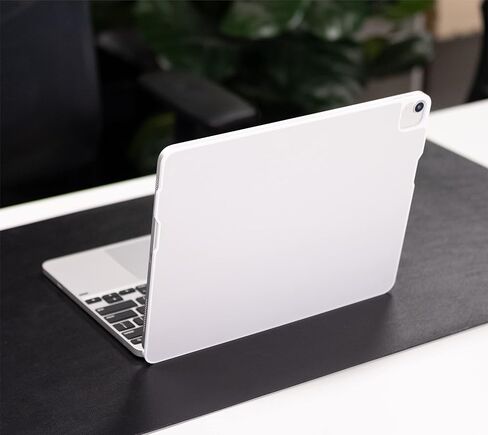 Brydge 12.9 MAX+ Wireless Keyboard Case with Multi-Touch Trackpad for iPad Pro 12.9" & iPad Air 13", White Magnetic SnapFit Case, Silver Keyboard in Kuwait