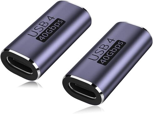 AuviPal 90 Degree Right Angle USB C Male to USB C Female Adapter 2 Pack, 40Gbps USB Type C Thunderbolt 4/3 Extender for MacBook Pro, iMac, iPad Pro, Tablet, Phones and Other Type C Devices in Kuwait