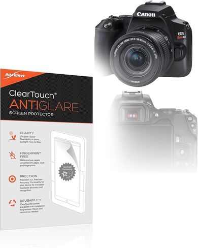 واقي شاشة BoxWave متوافق مع Canon EOS Rebel SL3 (واقي شاشة من BoxWave) - ClearTouch مضاد للتوهج (عبوتان)، غلاف غشاء غير لامع مضاد لبصمات الأصابع لـ Canon EOS Rebel SL3 in Kuwait