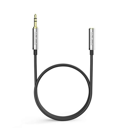3.5mm Audio Aux Extension Cord, (3.3 ft / 1.0m) TRRS 4-Pole Headphone Cable Male to Female Auxiliary Extension Adapter Compatible with Beats, iPhone, iPad, Car Audio and More(Black) in Kuwait