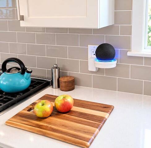 Mount Genie Premium Outlet Shelf for Echo Dot (All Generations) | Echo Show 5 Gen 1 & 2 Swivel Adapter Included | Hidden Cord Storage in Kuwait
