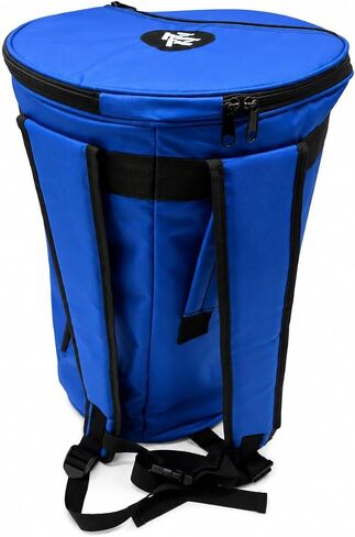 Zaza Percussion - Large Colorful 18'' Darbuka Doumbek Premium Padded Nylon Fabric Gig-Bag (Black) in Kuwait