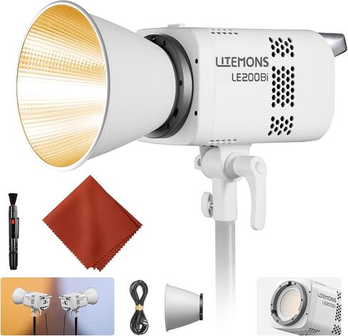 GODOX SL300III LED فيديو ضوء، 330W 5600K Bowens Mount ضوء النهار المتوازن، 99300Lux@1m، CRI 96+ TLCI 97+، 8 تأثيرات ضوئية FX، وضع صامت للغاية، نير مع مقبض تشديد، دعم التحكم في التطبيق in Kuwait
