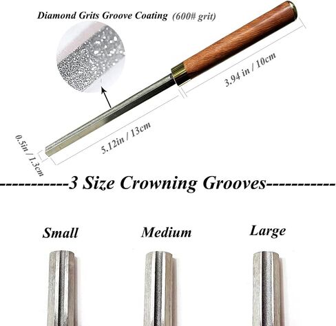 Baroque Diamond Guitar Fret Crowning Dressing File Narrow/Medium/Wide 3 Edges Guitar Repairing & Luthier Tools(Improved 3rd Generation) in Kuwait