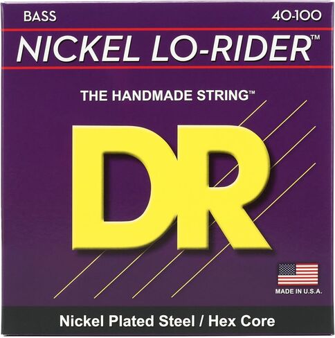 DR Strings Nickel Lo-Rider - Nickel Plated Hex Core Bass 45-105 in Kuwait