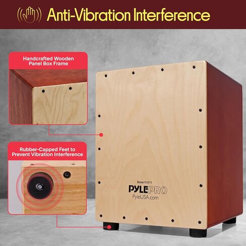 Pyle Stringed Jam Cajon - Wooden Cajon Percussion Box. (PCJD15) in Kuwait