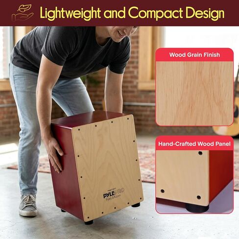 Pyle Stringed Jam Cajon - Wooden Cajon Percussion Box. (PCJD15) in Kuwait