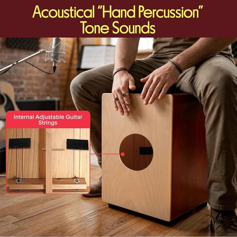 Pyle Stringed Jam Cajon - Wooden Cajon Percussion Box. (PCJD15) in Kuwait
