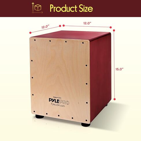 Pyle Stringed Jam Cajon - Wooden Cajon Percussion Box. (PCJD15) in Kuwait