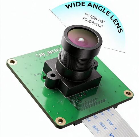 innomaker Raspberry Pi Industrial Camera Module STARVIS IMX462 Color CMOS Sensor 2MP Pixel for All Raspberry Pi,Support Bullseye libcamera and Raspbian Build-in Driver in Kuwait