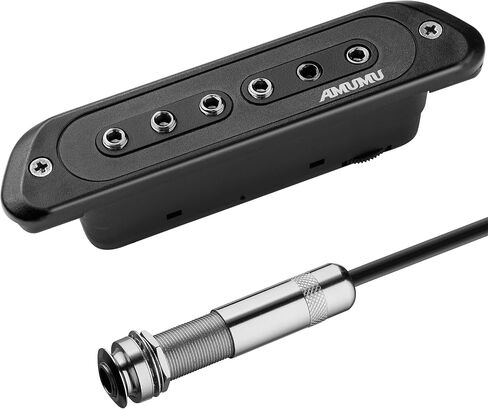 Amumu SP60 Acoustic Guitar Pickup Humbucker Magnetic Passive Soundhole Pickup for Acoustic guitar Black in Kuwait